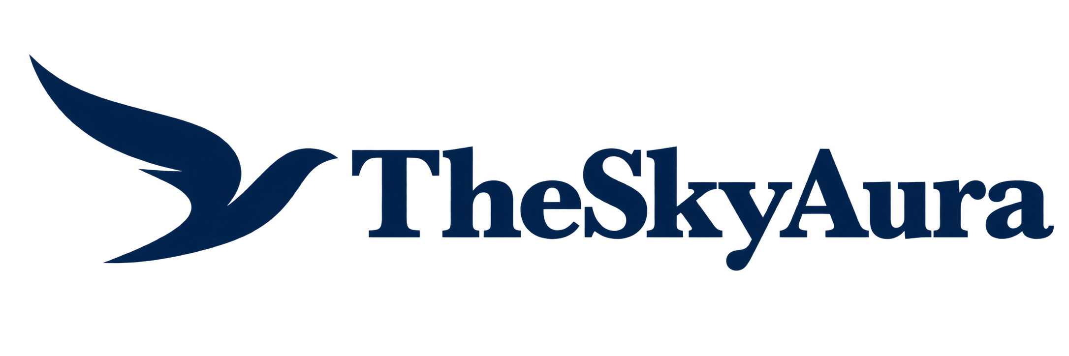 TheSkyAura Navy Bird Logo